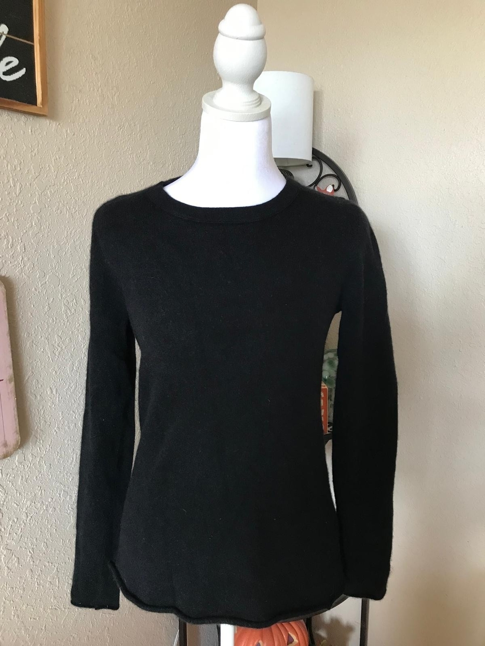 J. Crew Black Crewneck Sweater - Slim Long Sleeve